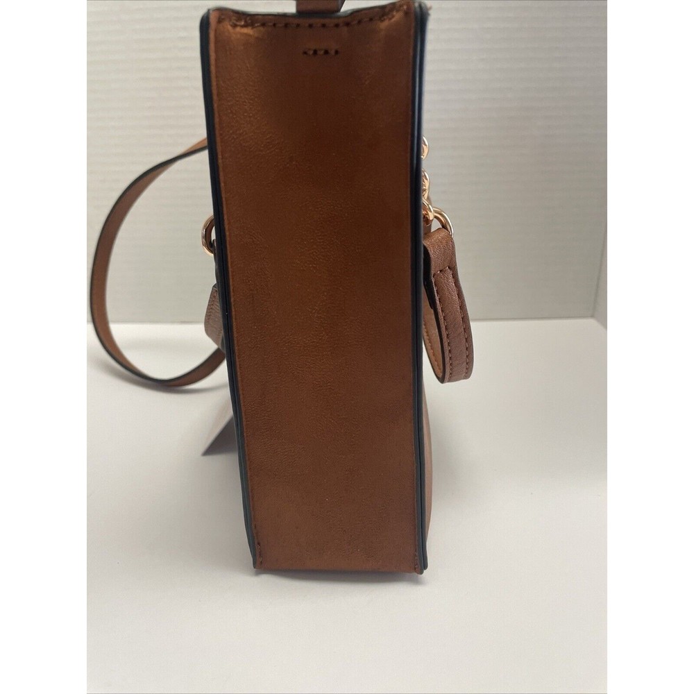 LC Lauren Conrad Kylie Chain Crossbody Bag Saddle Color With  Adjustable Straps - Picture 5 of 12